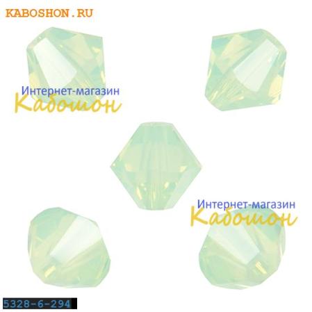 Swarovski Xilion beads 6 мм Chrysolite Opal
