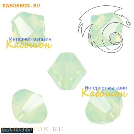 Swarovski Xilion beads 6 мм Chrysolite Opal 5328-6-294