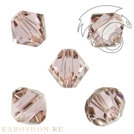 Swarovski Xilion beads 6 мм Vintage Rose 5328-6-319