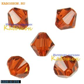 Swarovski Xilion beads 6 мм Indian Red