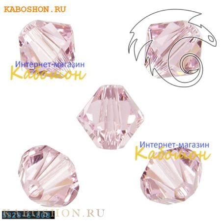 Swarovski Xilion beads 6 мм Rosaline 5328-6-508