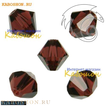 Swarovski Xilion beads 6 мм Burgundy 5328-6-515