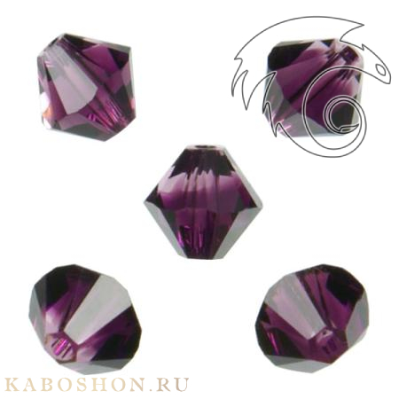 Swarovski Xilion beads 6 мм Amethyst Blend 5328-6-721