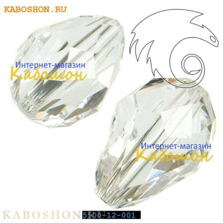 Swarovski Teardrop Bead 12 мм Crystal 5500-12-001