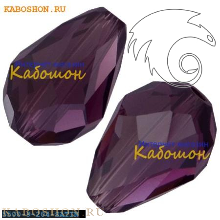 Swarovski Teardrop Bead 9 мм Amethyst Satin (уценка) 5500-9-204-SAT