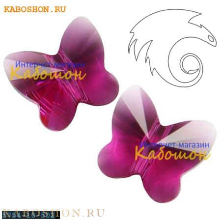 Swarovski Butterfly Bead 10 мм Fuchsia 5754-10-502