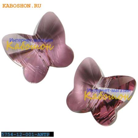 Swarovski Butterfly Bead 12 мм Crystal Antique Pink