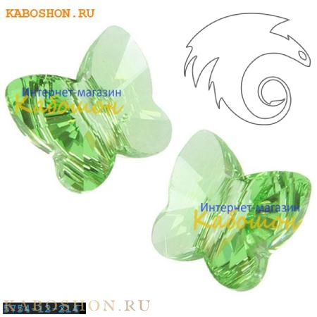 Swarovski Butterfly Bead 12 мм Peridot 5754-12-214