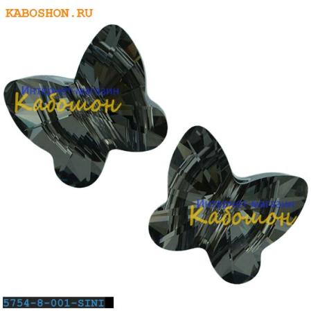 Swarovski Butterfly Bead 8 мм Crystal Silver Night