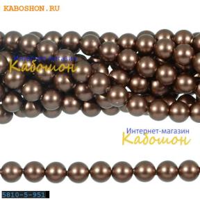 Жемчуг Swarovski 5 мм Crystal Velvet Brown