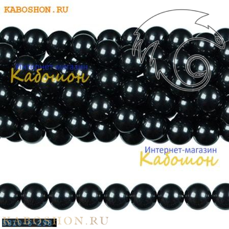 Жемчуг Swarovski 6 мм Crystal Black 5810-6-298