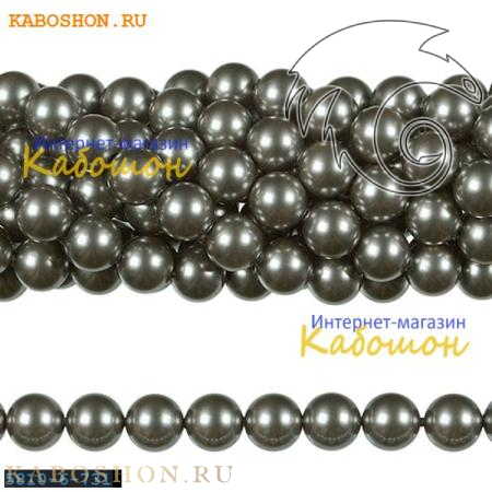 Жемчуг Swarovski 6 мм Crystal Grey 5810-6-731