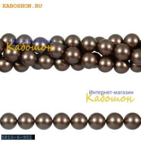 Жемчуг Swarovski 6 мм Crystal Velvet Brown