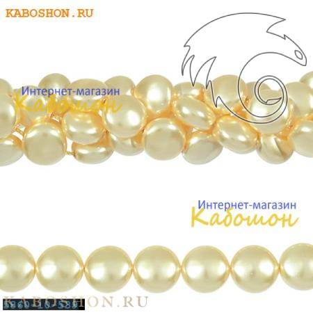 Жемчуг Swarovski 10х6 мм Crystal Light Gold 5860-10-539