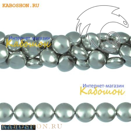 Жемчуг Swarovski 10х6 мм Crystal Light Grey 5860-10-616