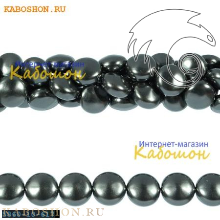 Жемчуг Swarovski 10х6 мм Crystal Dark Grey 5860-10-617