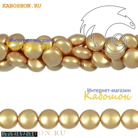 Жемчуг Swarovski 10х6 мм Crystal Vintage Gold 5860-10-651