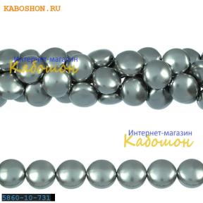 Жемчуг Swarovski 10х6 мм Crystal Grey