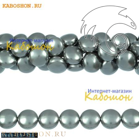 Жемчуг Swarovski 10х6 мм Crystal Grey 5860-10-731