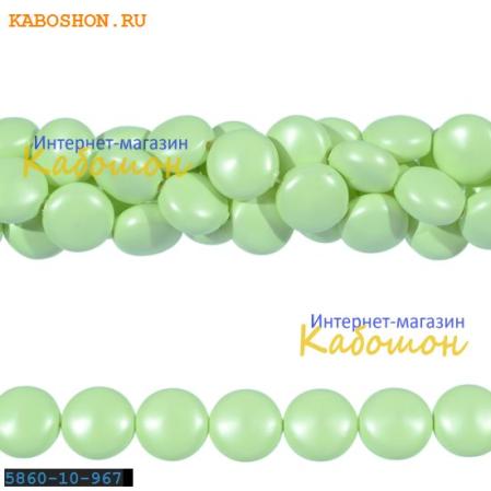 Жемчуг Swarovski 10х6 мм Crystal Pastel Green