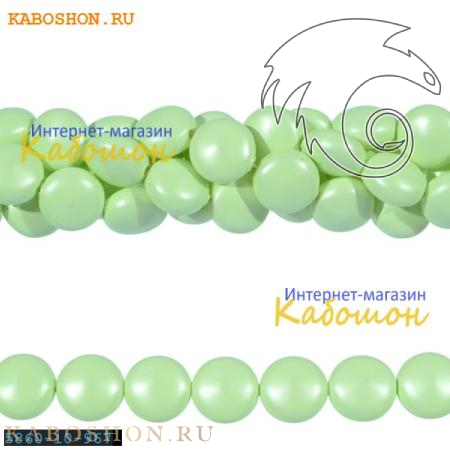 Жемчуг Swarovski 10х6 мм Crystal Pastel Green 5860-10-967