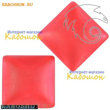 Кабошон квадратный матовый красно-розовый 25х7 мм 600525-redrose