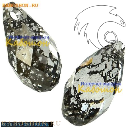 Swarovski Briolette 11х5,5 мм Crystal Black Patina 6010-11-001-BLAPA