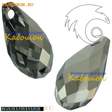 Swarovski Briolette 11х5,5 мм Crystal Light Chrome 6010-11-001-LTCH