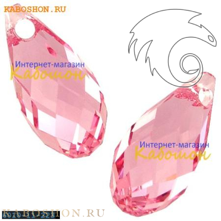 Swarovski Briolette 11х5,5 мм Light Rose 6010-11-223