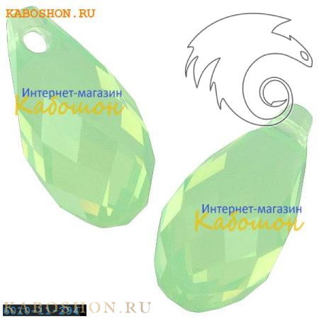 Swarovski Briolette 11х5,5 мм Chrysolite Opal 6010-11-294