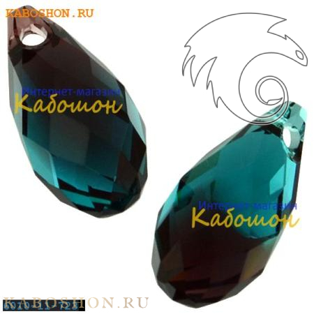 Swarovski Briolette 11х5,5 мм Burgundy-Blue Zircon Blend 6010-11-723