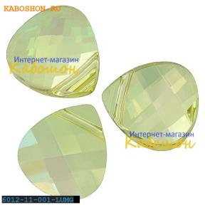 Swarovski Flat Briolette 11х10 мм Crystal Luminous Green