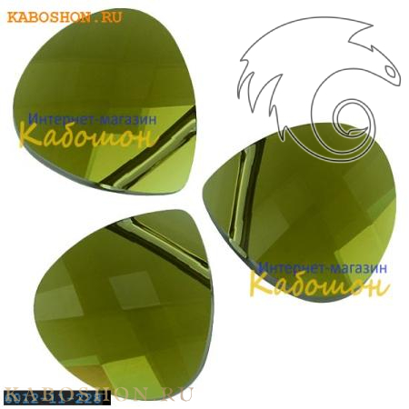 Swarovski Flat Briolette 11х10 мм Olivine 6012-11-228