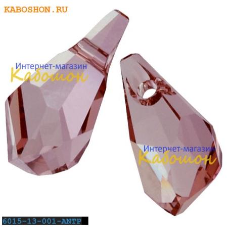 Swarovski Polygon Drop 13 мм Crystal Antique Pink