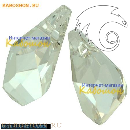 Swarovski Polygon Drop 13 мм Crystal Silver Shade 6015-13-001-SSHA