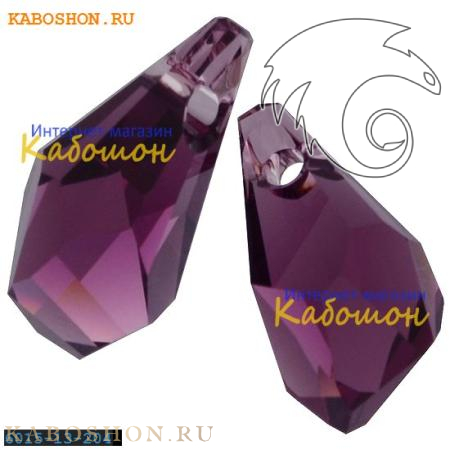 Swarovski Polygon Drop 13 мм Amethyst 6015-13-204