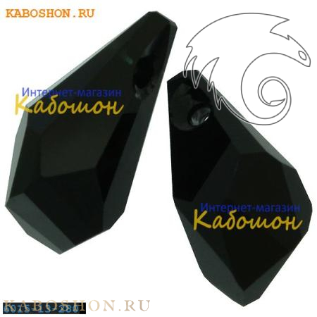 Swarovski Polygon Drop 13 мм Jet 6015-13-280