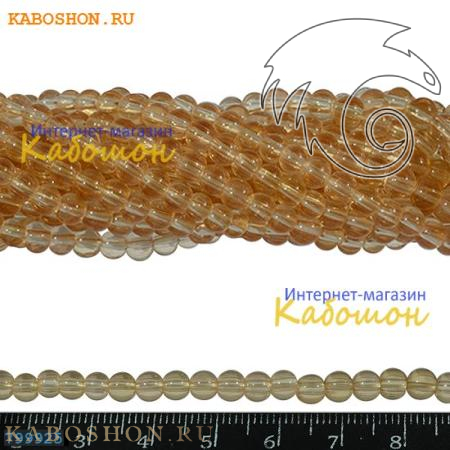 Бусины стеклянные 5х4 мм абрикосовые 799925