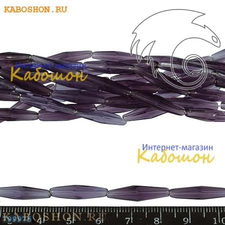 Бусины стеклянные граненые 20х5 мм танзанит 799975