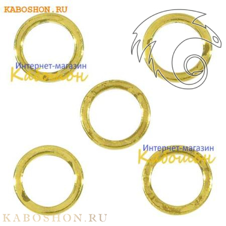 Колечки 7х1 мм античное золото 80746