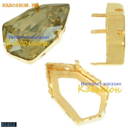 Оправа для Swarovski 4707 Slim Trilliant 7,8х4,9 мм латунь