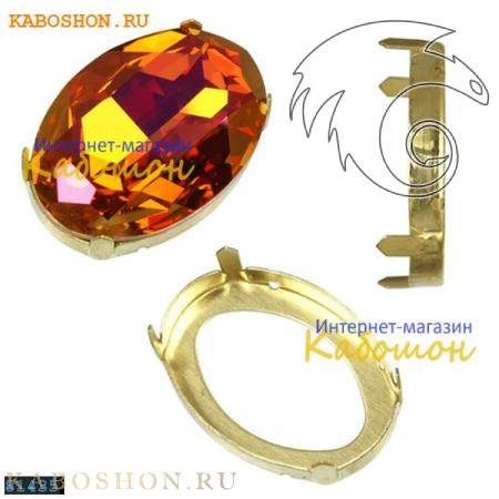 Оправа для Swarovski 4127 Oval Fancy stone 30х22 мм латунь 4127-30-S-81435