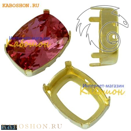 Оправа для Swarovski 4568 Cushion fancy stone 14х10 мм латунь 4568-14-S-81452