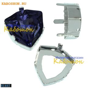 Оправа для Swarovski 4706 Trilliant fancy stone 12 мм родий
