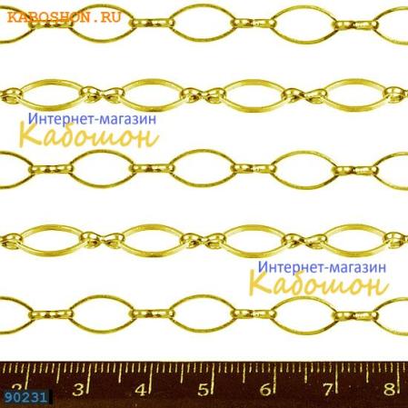 Цепочка 12х6 мм позолоченная (25 см)