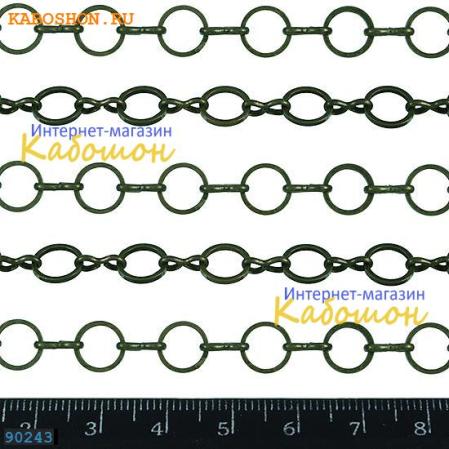 Цепочка 8х8 мм старинная бронза (25 см)