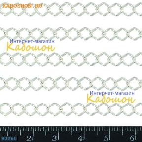 Цепочка 6х6 мм посеребренная (25 см)