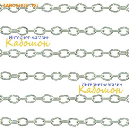 Цепочка 3х2 мм античное серебро (25 см)
