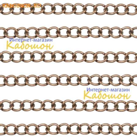 Цепочка 6х4,5 мм античная медь (25 см)