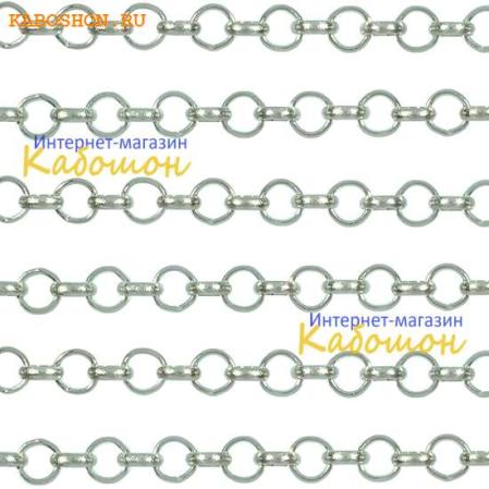 Цепочка 6 мм античное серебро (25 см)